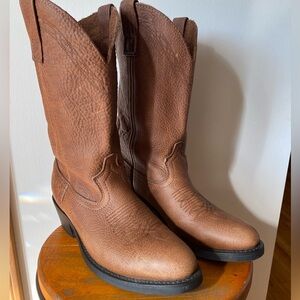 Western Leather Masterson Boot Co. Brown Leather Cowboy Boots RB4002 Mens Size 8